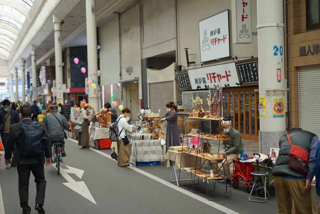 2020.11.8 第1回まちの宮市での「はんじょうアート」